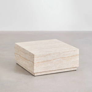 <span class=keywords><strong>Table</strong></span> <span class=keywords><strong>basse</strong></span> aspect <span class=keywords><strong>travertin</strong></span> de luxe JINS sans casser la banque peut être utilisé à la fois à l'intérieur et dans les espaces extérieurs couverts - Product Image 4