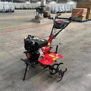 Cultivateur agricole diesel multifonctionnel rouge portatif - Product Image 1
