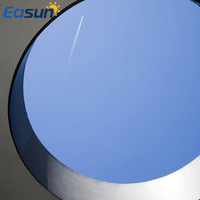 Puits de lumière à lamelles automatiques en alliage d'aluminium rond fixe pour atrium avec double vitrage en verre trempé et cadre étanche