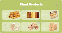 Bouilloire chemisée de chauffage au gaz commercial machine de barre de chocolat d'arachide barre de protéine praline nougat ligne de production