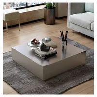 Table basse minimaliste italienne en acier inoxydable pour meubles de salon Table d'appoint de canapé moderne simple et non pliable