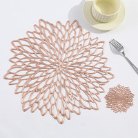 Nappe en PVC Furong Flower - Nappe européenne gaufrée résistante à la chaleur pour restaurants occidentaux - Housse de table imperméable