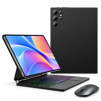 Tablet PC 10.1 Inci Octa Core Dewasa Dual SIM Android 15 Tablet Bisnis Portabel dengan Keyboard Mouse
