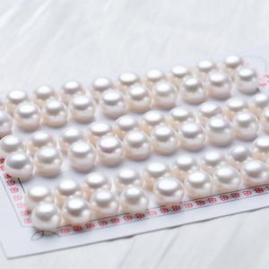 Hạt ngọc trai nước ngọt tự nhiên màu trắng hồng cam 4A+ độ sáng cao, hoàn hảo để làm đồ trang sức tự chế, ngọc trai Mabe - Product Image 2