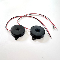 Avertisseur sonore piézoélectrique passif à montage sur panneau rond SWT 35 mm 3,5 kHz avec fils rouge et noir pour alarme d'avertissement d'équipement
