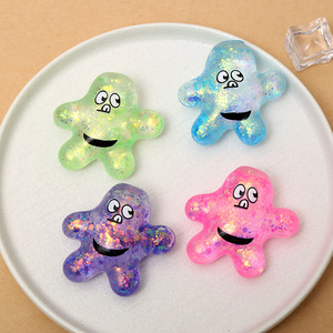 Malt Sugar Gold Powder Sea Animal <b>Squishy</b> Toy, Starfish Slow Rebound Squeeze Toy, Ocean Animal Stress Relief Vent Fidget Toy - Product Image 5