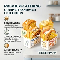 Boîtes rigides personnalisées imprimées de qualité alimentaire avec fermeture magnétique, emballage en carton jetable pour lait, sandwichs, snacks, forme et logo personnalisés