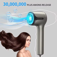 Sèche-cheveux ionique électrique intelligent portable sans pales BLDC à ions négatifs, mini, haute vitesse, pour usage domestique, en une seule étape