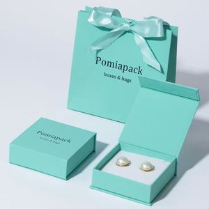 Hot Bán Đồ Trang Sức Sang Trọng Hộp Thiết Lập Bầu Trời Màu Xanh Biểu Tượng Tùy Chỉnh Cá Nhân Bao Bì Hộp Đồ Trang Sức Vòng Cổ Và Vòng Đeo Tay Hộp Quà Tặng - Product Image 3