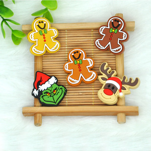 Christmas Silicone Teething <b>Toys</b> Gingerbread Man Reindeer <b>Grinch</b> Shape Soft Baby Teethers 0-24 Months Unisex - Product Image 1