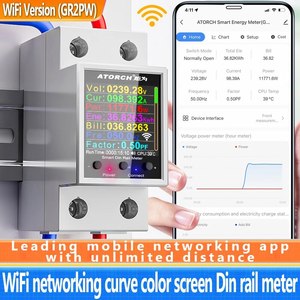 GR2PWS 100A Tuya WiFi Din Rail Power Energy Meter AC50-320V <span class=keywords><strong>Compteur</strong></span> <span class=keywords><strong>d</strong></span>'énergie intelligent avec affichage numérique, moniteur de tension et ampèremètre - Product Image 3