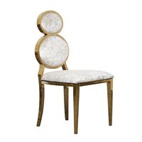 Chaise Trône Royale Élégante en Acier Inoxydable au Design Contemporain, Stable et Durable pour Usage Commercial et Hôtelier