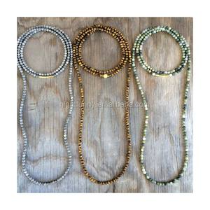 <span class=keywords><strong>Mala</strong></span> lapislazzuli, collana girocollo con doppio involucro di perline occhi di tigre, collana avvolta con pietre preziose - Product Image 1