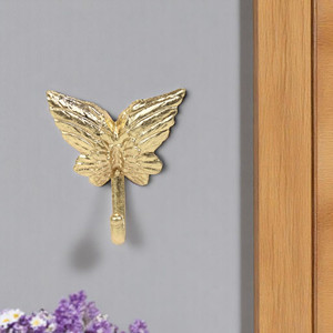 HMS 5 \ "in ghisa oro gancio a muro a farfalla in metallo a un solo livello per la casa per la cucina bagno soggiorno asciugamani abbigliamento gioielli - Product Image 1
