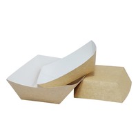 Plateau en carton kraft blanc de qualité alimentaire personnalisé, robuste et empilable pour les événements festifs