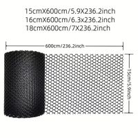 Protection de gouttière en rouleau, filet en plastique noir pour tuyau de descente, avec crochets de fixation, empêchant les débris et les feuilles
