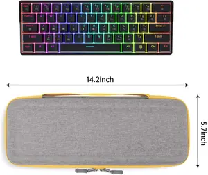 Top Quantity Hard Travel Storage Zipper Case For Hard Keyboard GMK Custom EVA Keyboard Carrying Case