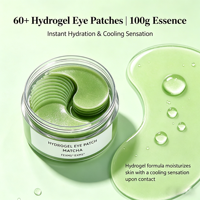 Patch pour les yeux en marque privée pour les poches sous les yeux et les ridules avec patch pour les yeux en hydrogel rafraîchissant au matcha, masque pour les yeux coréen