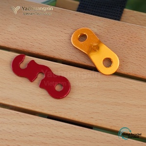 Boucle de corde portable en alliage d'aluminium rouge en forme de S, 43 mm x 15 mm, pour le camping en plein air et la survie en escalade - Product Image 3