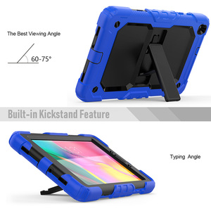 Étui combiné en silicone souple avec support caché sur le dos pour Samsung Galaxy Tab A 8.0 pouces T290 <span class=keywords><strong>T295</strong></span> - Product Image 3