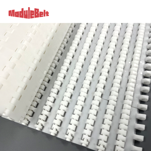 ModuleBelt sabuk konveyor plastik Modular, sabuk atas datar Modular kelas makanan - Product Image 1