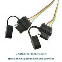 Adaptateur de remorque plat à 4 broches OEM Y-Splitter avec prise de harnais d'extension de remorque de 17.5 pouces 4 voies pour feu de hayon LED