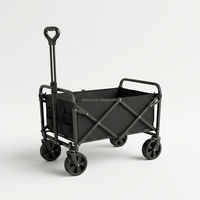 Chariot de plage pliable robuste pour le camping, capacité de 300 L, chariot utilitaire à grande capacité avec 4 roues pour le jardin, la maison, chariot roulant