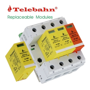 Telebahn AC SPD T2 275V 320V 385V 20kA-40kA 3 P + N 3 fases Protección contra sobretensiones en el hogar Parafoudre Protector contra sobretensiones Pararrayos - Product Image 4