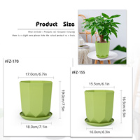 Pot de fleurs carré en résine avec trou de drainage, design contemporain durable pour usage domestique, grande capacité, pot pour plantes vertes