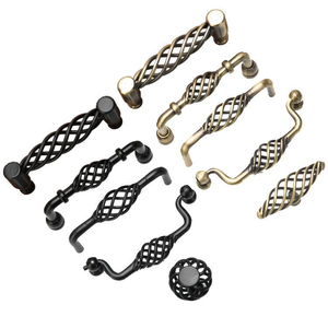 Amerikan Tarzı Retro Oyuk Kuş Kafesi Antik Bronz Kulplar Avrupa Tasarımı Demir Topuzlar Mutfak Gardırop Şifonyer Alışveriş Merkezi için - Product Image 5
