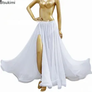 Jupe de danse orientale sexy pour femme, nouvelle collection, longue, fendue sur 2 côtés, pour adultes, costume de performance et d'entraînement, vente en gros - Product Image 3