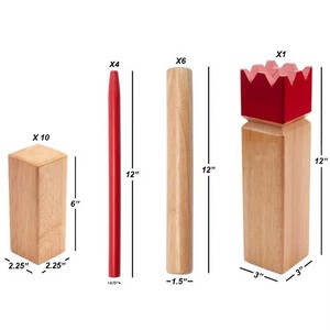 Juego de Kubb Vikingo de Madera con Bolsa de Almacenamiento, Juguete de Actividad para Jardín al Aire Libre para Familiares y <span class=keywords><strong>Amigos</strong></span>, Suministros para Fiestas y Ocio Recreativo - Product Image 4