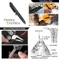 Kit d'outils de survie multifonctionnel, équipement de camping d'urgence pour la randonnée en plein air, aventure, bricolage, DPT noir en stock