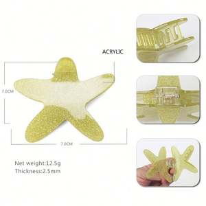 กิ๊บหนีบผมกลิตเตอร์อะคริลิคดาวประดับผมรูปดาวระยิบระยับอุปกรณ์แต่งผมสำหรับเด็กผู้หญิงเด็ก - Product Image 5