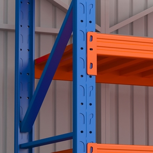 Light Duty Steel 4-Layer Boltless Adjustable Mezzanine Rack Foldable Durable Powder Coated Warehouse Shelving System Corrosion - Product Image 6