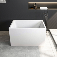 Baignoire autoportante en acrylique pour intérieur, petite, avec support, vente en gros OEM/ODM UPC