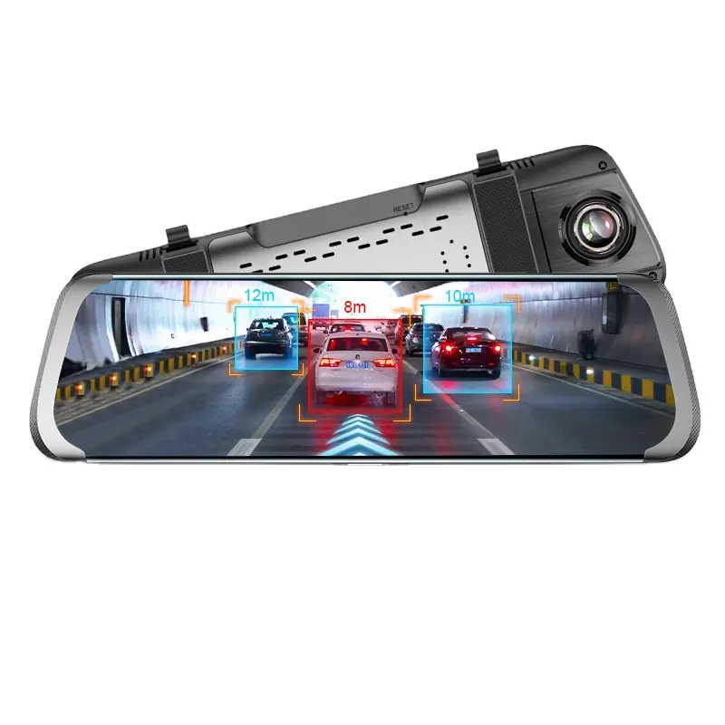 กล้องติดรถยนต์ DVR 4G ADAS 10 ",อุปกรณ์บันทึกวิดีโอ DVR รองรับ Android Stream Media กระจกมองหลัง FHD 1080P WiFi GPS