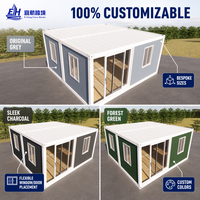Construction rapide de bâtiments préfabriqués en conteneurs, maison modulaire portable, design moderne et respirant, garantie 1 an pour la construction