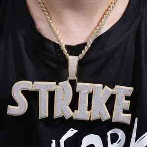 Custom <b>Name</b> Necklace with Cuban <b>Chain</b> Sterling Silver Moissanite Vintage Big Pendant Trendy Mens Fashion Jewelry - Product Image 5