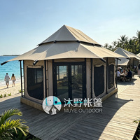 Tente de safari de luxe de 40 m² pour hôtel-resort de glamping et hébergement extérieur