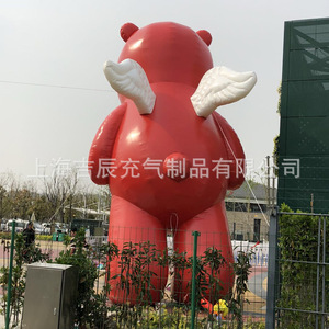 Oso Inflable Rojo de 8m, Modelo Publicitario con Alas, Resistente al Agua, para Uso en Exteriores - Product Image 4