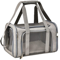 Sac de transport pliable pour chat et chien, approuvé par les compagnies aériennes, en tissu Oxford respirant, avec fermeture éclair, 7 kg, accessoires pour siège auto pour animaux de compagnie