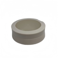 Estuche Redondo para Base de Maquillaje Yuecai, Vacío, 15g, Color Blanco Crema, Tapa Doble, Bandeja Interior con Espejo, para Crema BB, Crema CC, Venta al Por Mayor