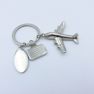 Porte-clés personnalisé en acier inoxydable 3D, mignon et tendance, en forme d'avion pilote, cadeau souvenir, porte-clés en métal, porte-clés avion planète - Product Image 4