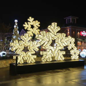 Lumières LED flocon de neige 3D personnalisées, indice de protection IP65, installation facile, décorations de Noël extérieures étanches pour centres commerciaux - Product Image 1