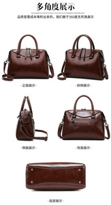 Bolso de Hombro de Diseño de Lujo para Mujer, con Logotipo Personalizado, Color Marrón, Grande, de Cuero PU - Product Image 5