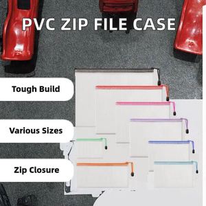 B5 B4 A3 <b>A4</b> A5 A6 Clear PVC Mesh Organizer Case Plastic Document Zipper Envelope Pouch <b>File</b> <b>Folder</b> Bags for Box <b>File</b> - Product Image 2