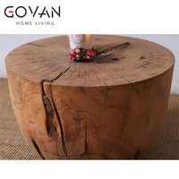 Table basse en bois massif Wabi Sabi avec couleur personnalisée, garantie de 2 ans - Design en bois vieilli durable pour la maison et l'hôtellerie