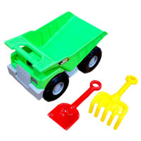 Ensemble de jouets camion benne pour enfants avec pelle et râteau, jouet de construction en plastique pour bac à sable