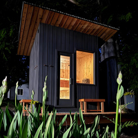 Chalets de luxe traditionnels carrés vapeur carrée 2-6 personnes sauna extérieur avec poêle à bois